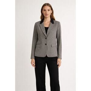 Braefair Gray Tweed Blazer Size 12 Snakeskin Lining